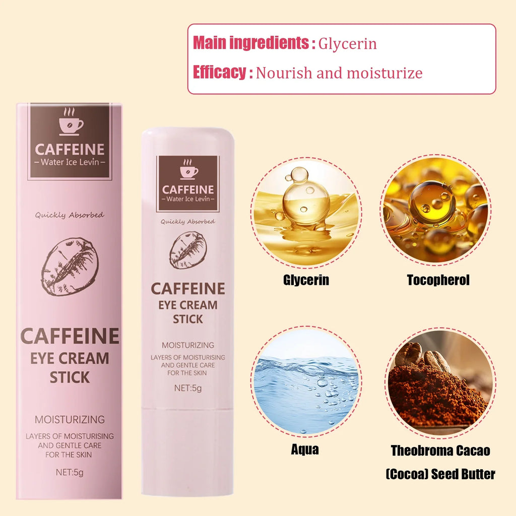 Caffeine Eye Cream Stick – Brighten & Smooth Fine Lines Eye Cream Stick Qme