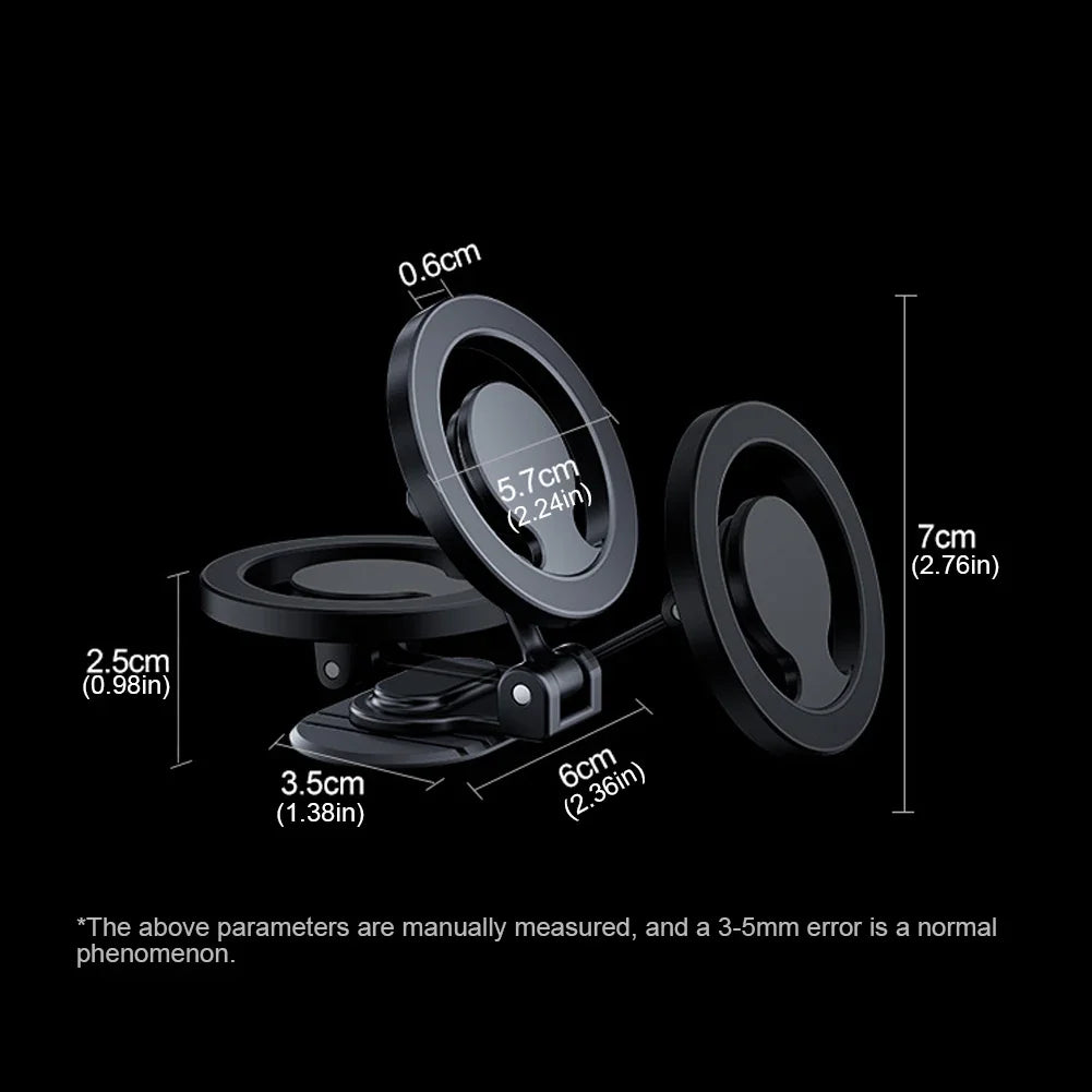 Magnetic Car Phone Mount – 360° Rotation Foldable Holder Car Phone Mount Qme
