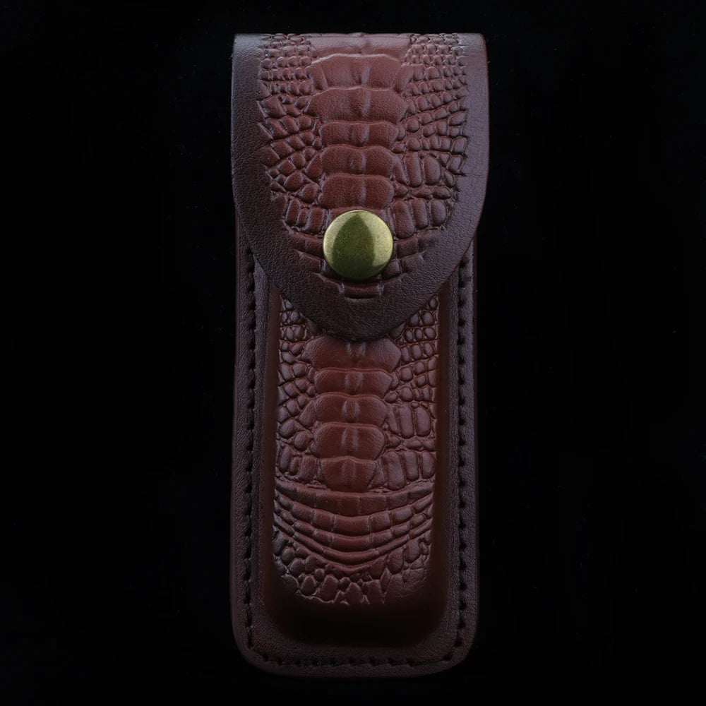 Genuine Leather Knife Sheath – Belt Loop Fixed Blade Sleeve Leather Knife Sheath Qst