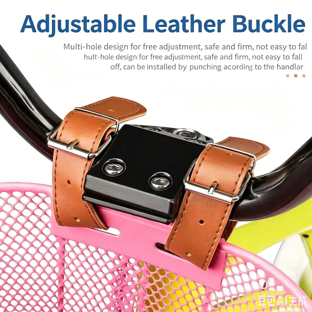 Large Capacity Detachable Metal Front Bike Basket Front Bike Basket Qme