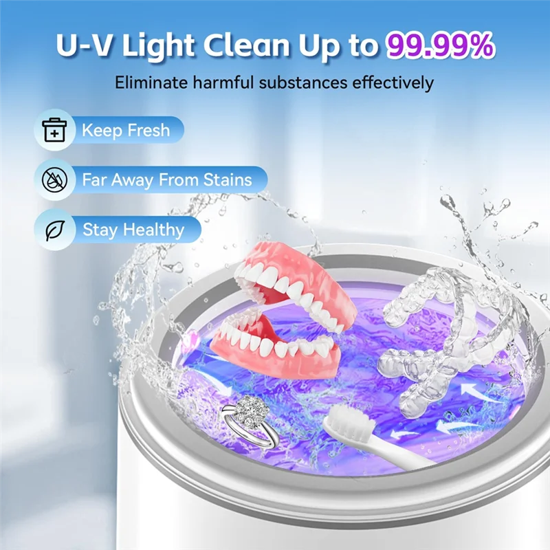 MiLESEEY B15C 45kHz Ultrasonic Cleaner – Retainers & Jewelry Ultrasonic Cleaner Qst