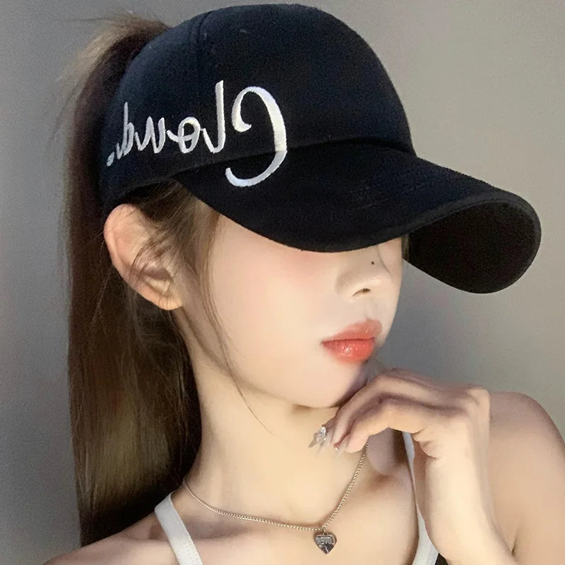 Women's Ponytail Hole Baseball Cap – Breathable Summer Sun Hat Women's Sun Hat Qme