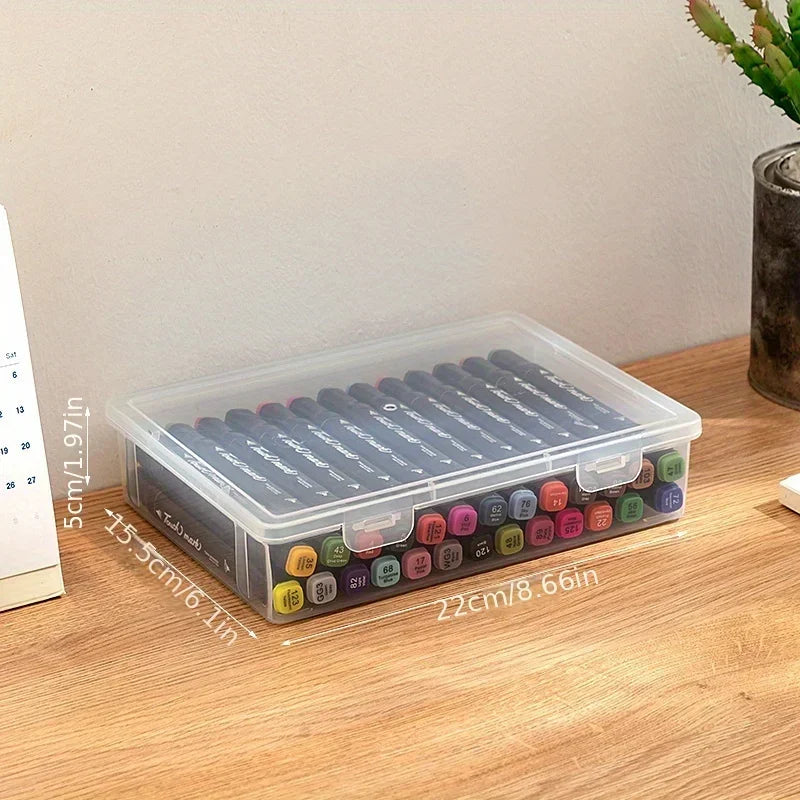 Large Capacity Transparent Pencil Case for Markers & Sketching Pencil Case Qme