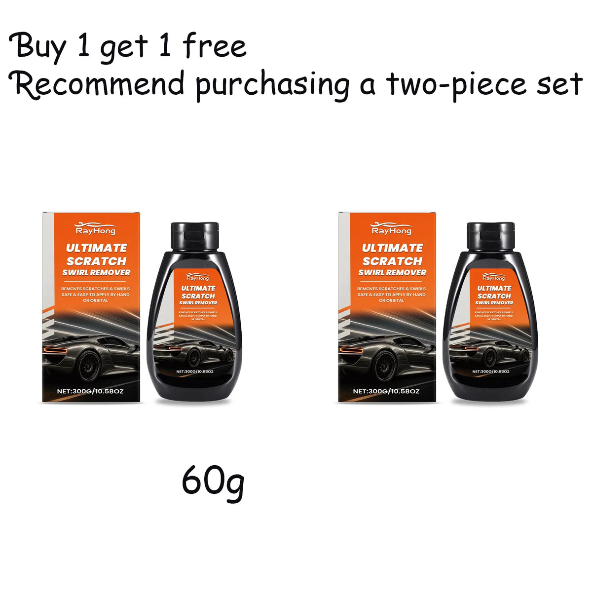 Rayhong Car Scratch Remover, Polishing & Brightening Agent Car Polish Agent Qst 2PCS