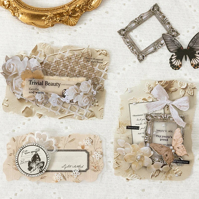 Vintage Distressed Floral Scrapbook Paper | Junk Journal Scrapbook Paper Qme