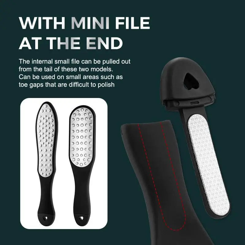 Dual-Sided Stainless Steel Foot File Pedicure Tool | Qme Foot File Tool Qme