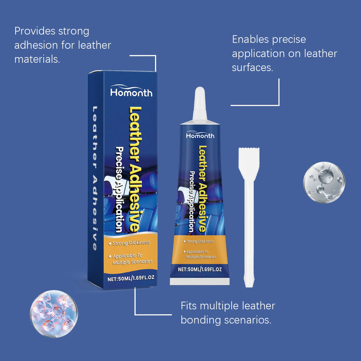 50g Waterproof Leather Repair Glue – Strong Bond Car & Furniture Leather Repair Adhesive Qst