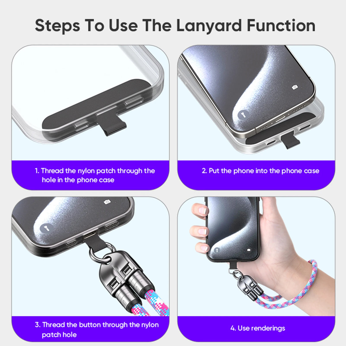 240W USB-C Lanyard Charging Cable | Anti-Theft Zinc Lock USB-C Lanyard Cable Qst