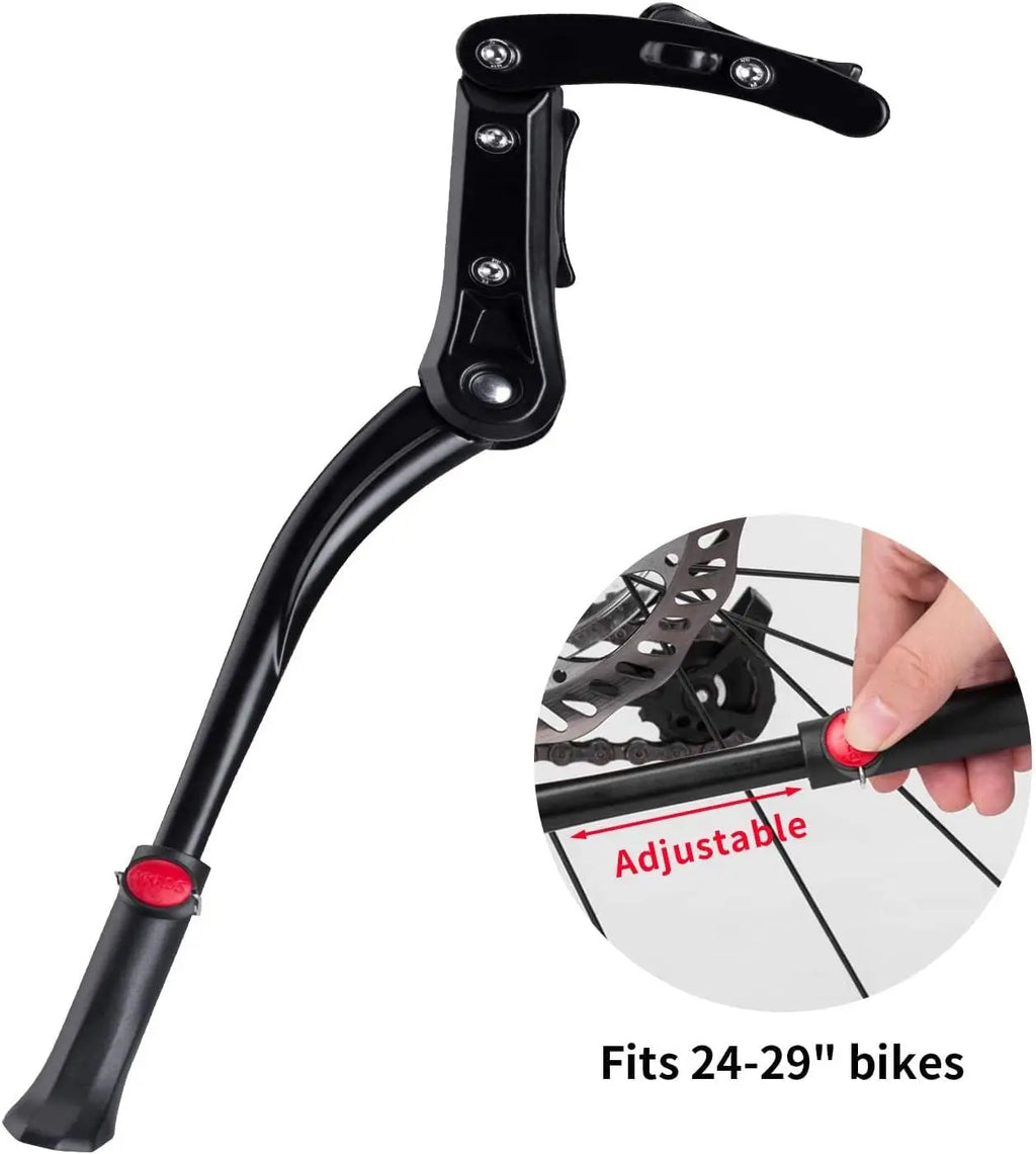 Adjustable Aluminium Rear Bike Kickstand – Universal 24"–29" Bicycle Kickstand Qme