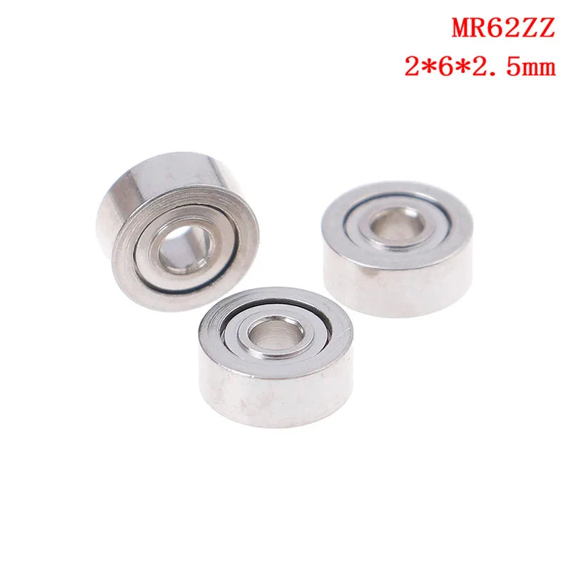 MR62ZZ 2x6x2 Metal Shielded Precision Mini Ball Bearings 10pc Precision Ball Bearings Qme