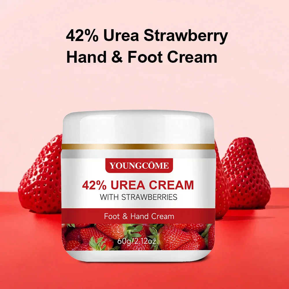 YOUNGCOME 42% Urea Strawberry Hand & Foot Cream 30g/60g Hand & Foot Cream Qst