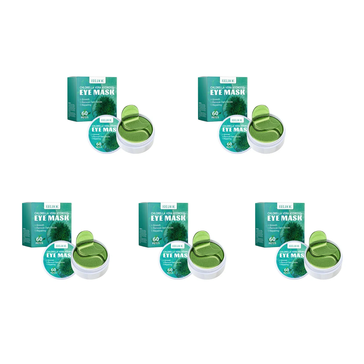 Seaweed Hydrogel Eye Mask – Firming & Brightening Patches Hydrogel Eye Mask Qme 5 x 60Pcs Boxed