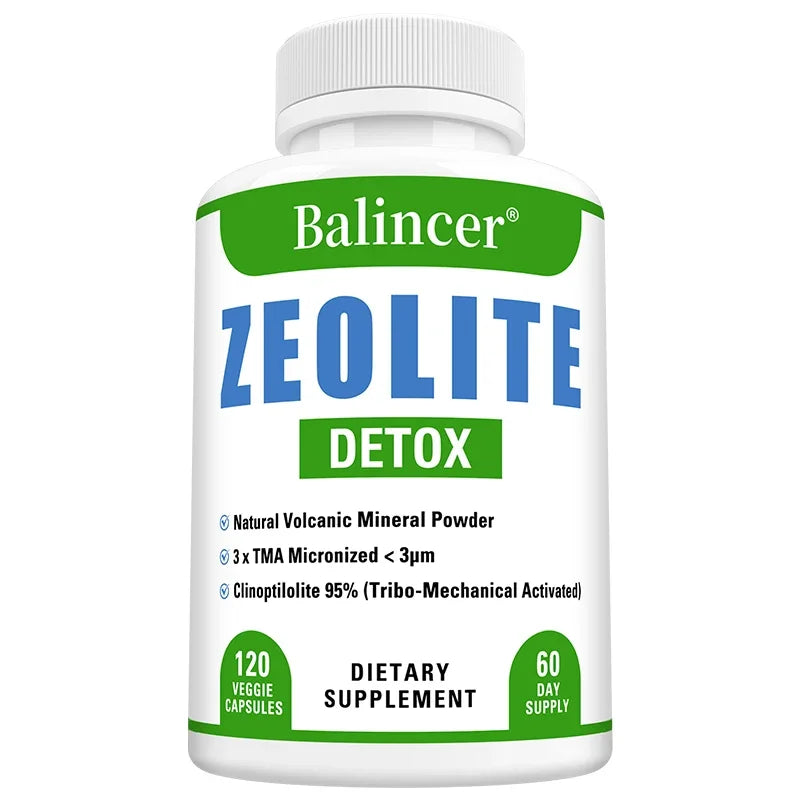Zeolite Detox Capsules with Fulvic Acid & Milk Thistle | Balincer Detox Supplement Qst 120 Count-1 bottle