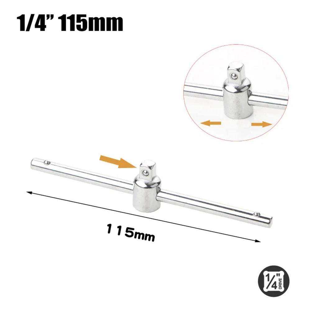 Chrome Vanadium Sliding Rod Socket Extension Bar – 1/4 3/8 1/2" Socket Extension Bar Qme