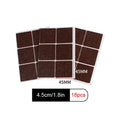 Felt Chair Leg Pads – Self-Adhesive Round & Square Floor Protectors Furniture Floor Protectors Qme B-18PCS Brown