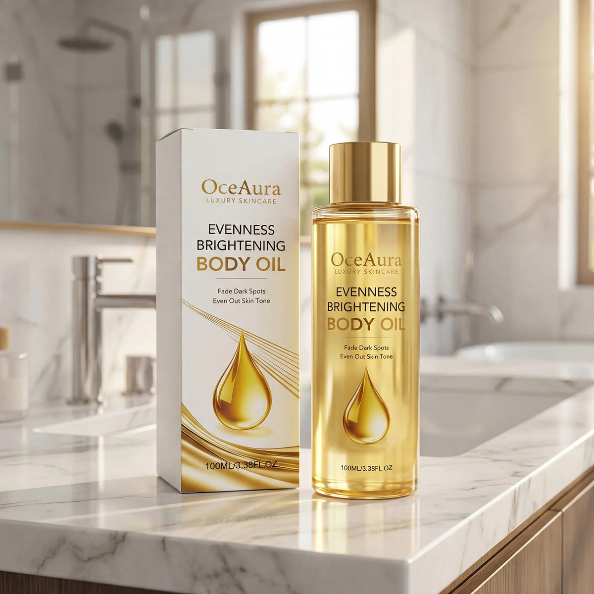 OceAura Vitamin E & Aloe Vera Moisturizing Body Oil 100ml Body Oil Qst