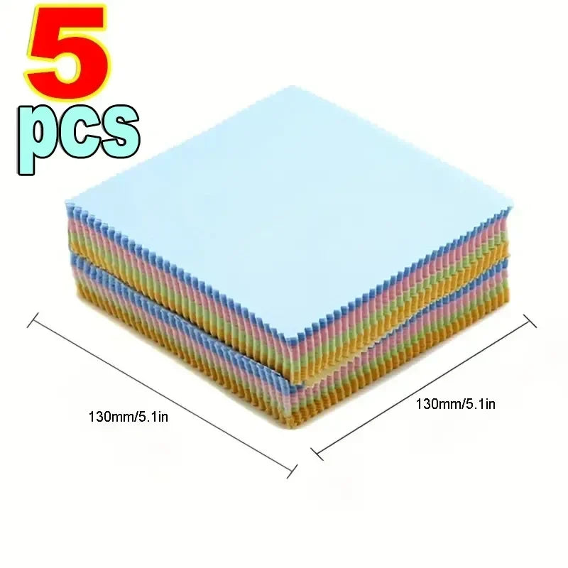 Microfiber Chamois Cleaning Cloth for Glasses & Screens Microfiber Cleaning Cloth Qme 5pcs