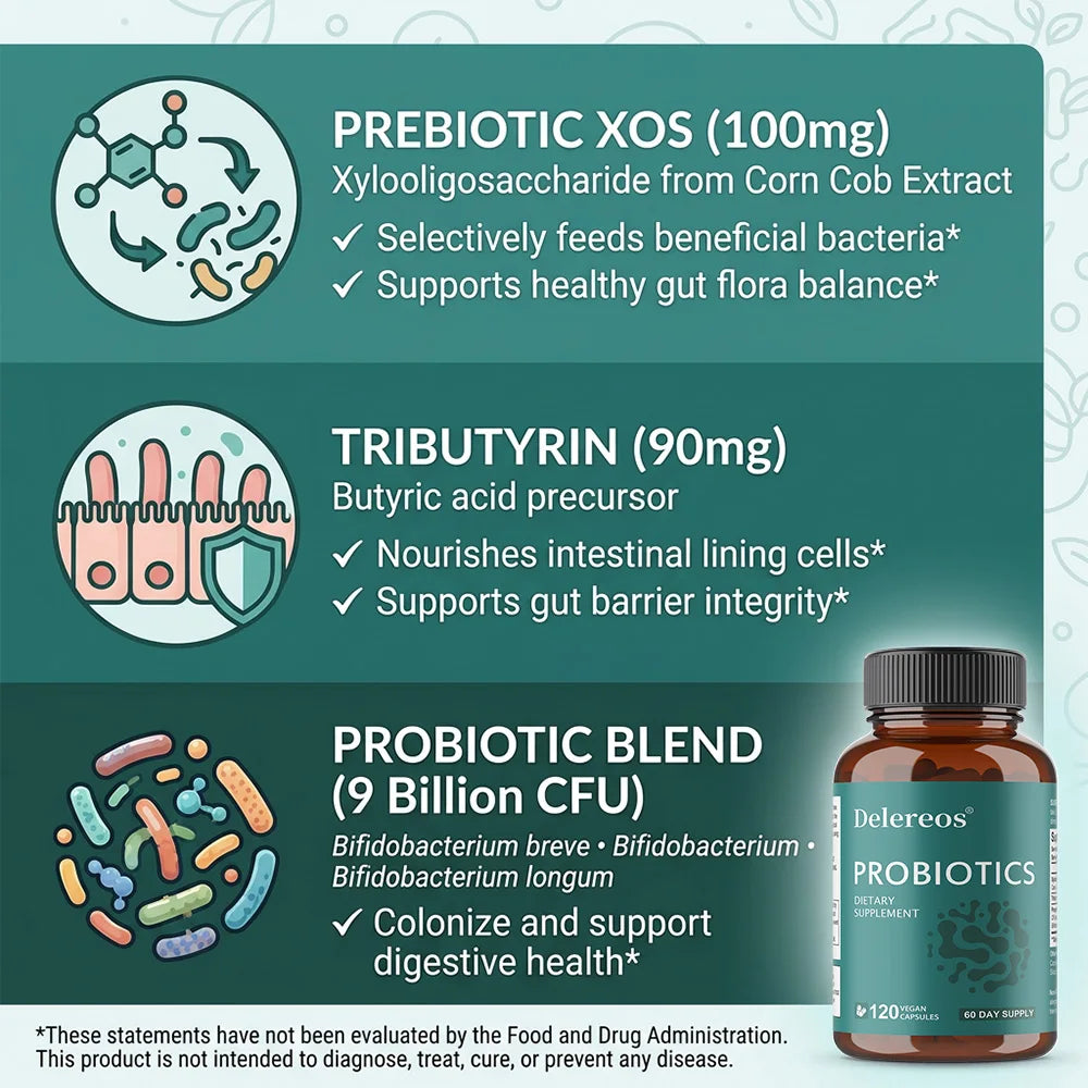 Women's Probiotics 9 Billion CFU with Prebiotics & Enzymes Probiotic Supplement Qst