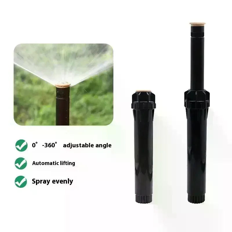 1/2" Female Thread Pop-Up Sprinkler 360° Rotating Lawn Nozzle Pop-Up Sprinkler Head Qme