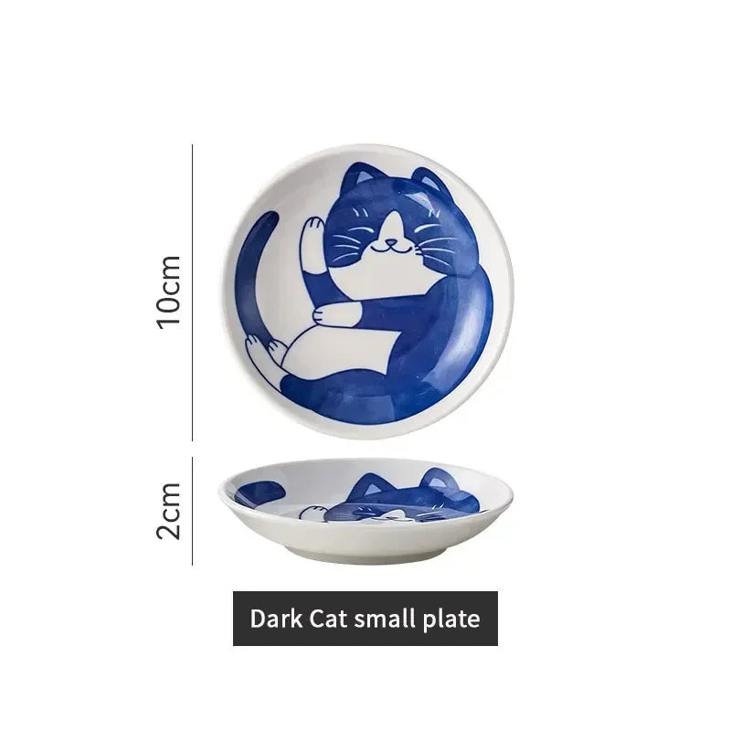 Japanese Ceramic Sauce Dish & Sushi Plate – Cute Lucky Cat Design Ceramic Sauce Dish Qme