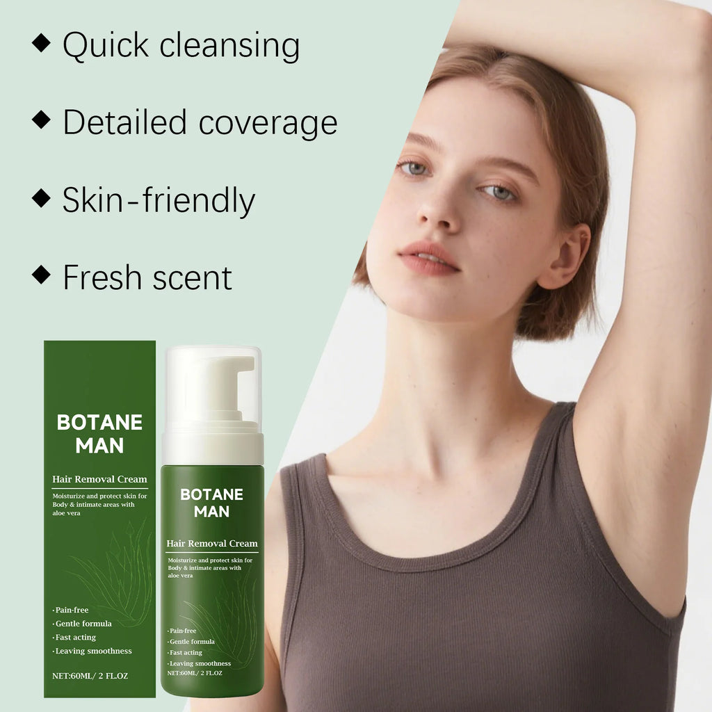 Eelhoe 60ml Aloe Vera Hair Removal Mousse Spray Hair Removal Mousse Qst