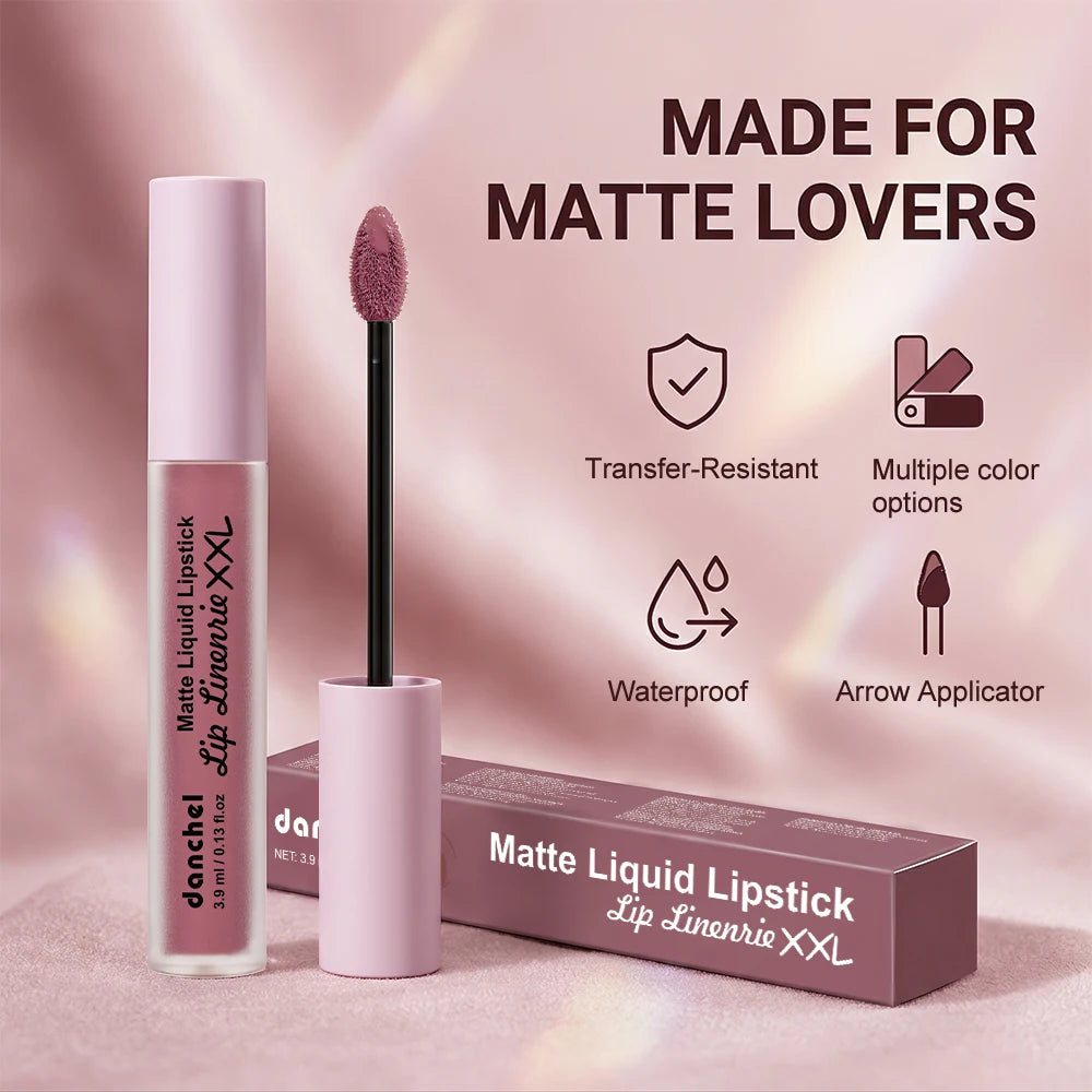 Matte Liquid Lip Gloss 16H Long Wear Transfer-Proof Arrow Tip Matte Liquid Lip Gloss Qst