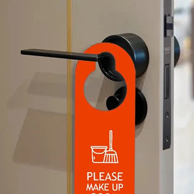 Double-Sided Hotel Door Sign – Make Up Room & Do Not Disturb Door Hanging Sign Qme