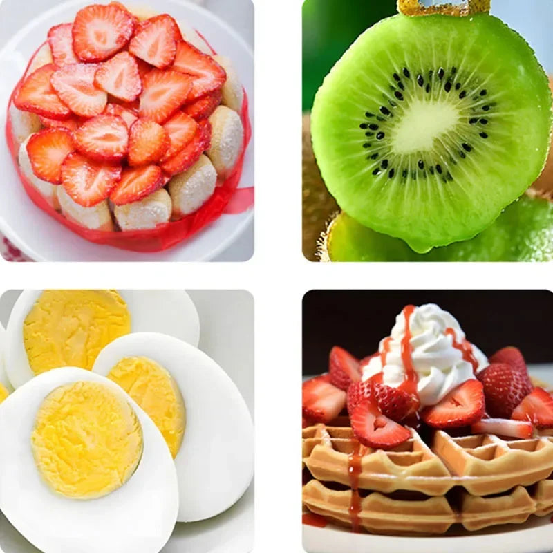 Strawberry Slicer, Kiwi Cutter & Fruit Stem Remover Tool Fruit Prep Tool Qme