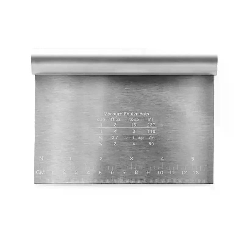 Stainless Steel Scale Cake Scraper & Dough Pastry Spatula Cake Scraper Spatula Qme