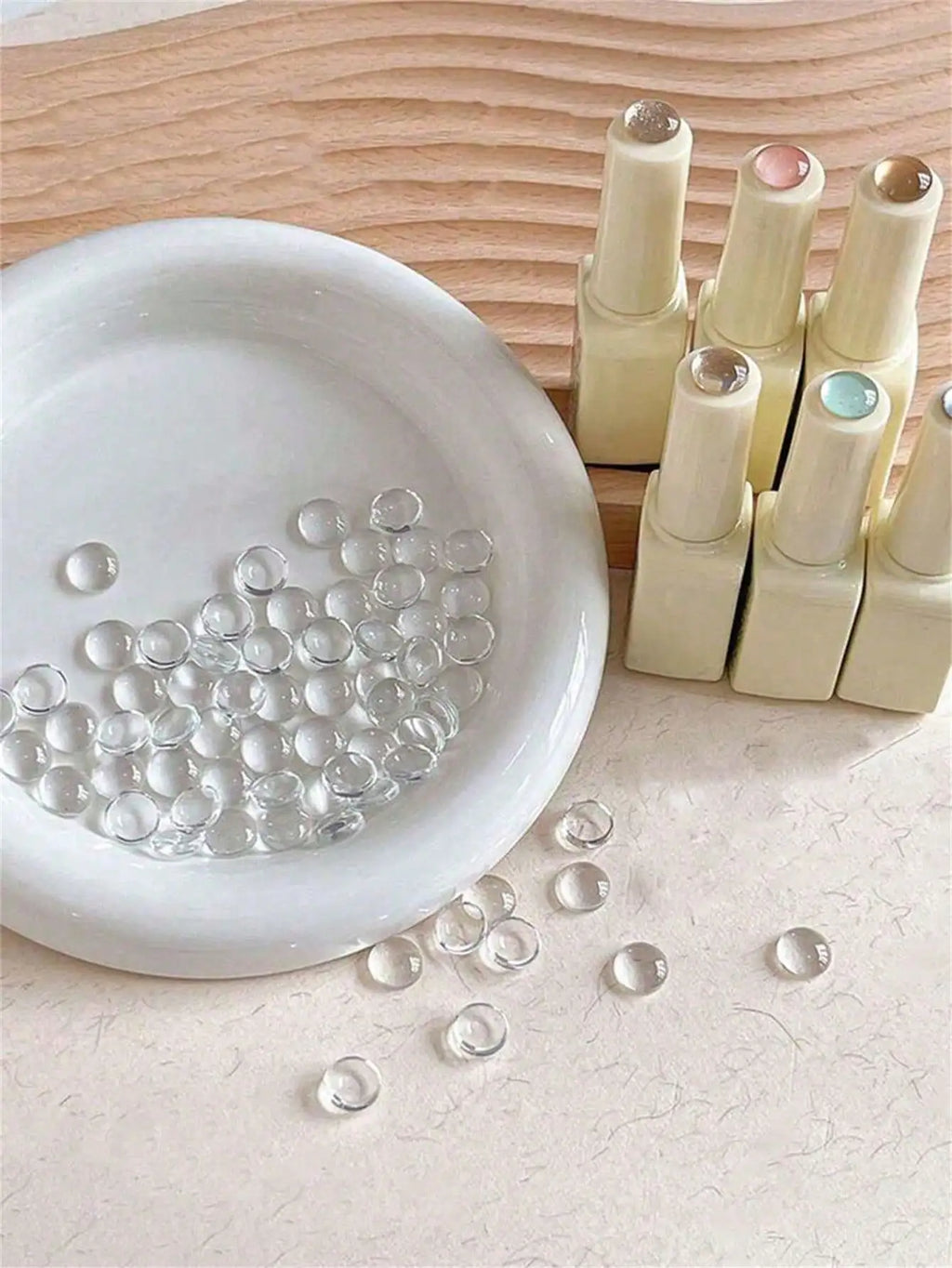 Mini Glass Nail Art Beads Color Chart – 3D Round Swatches Nail Art Tool Qme