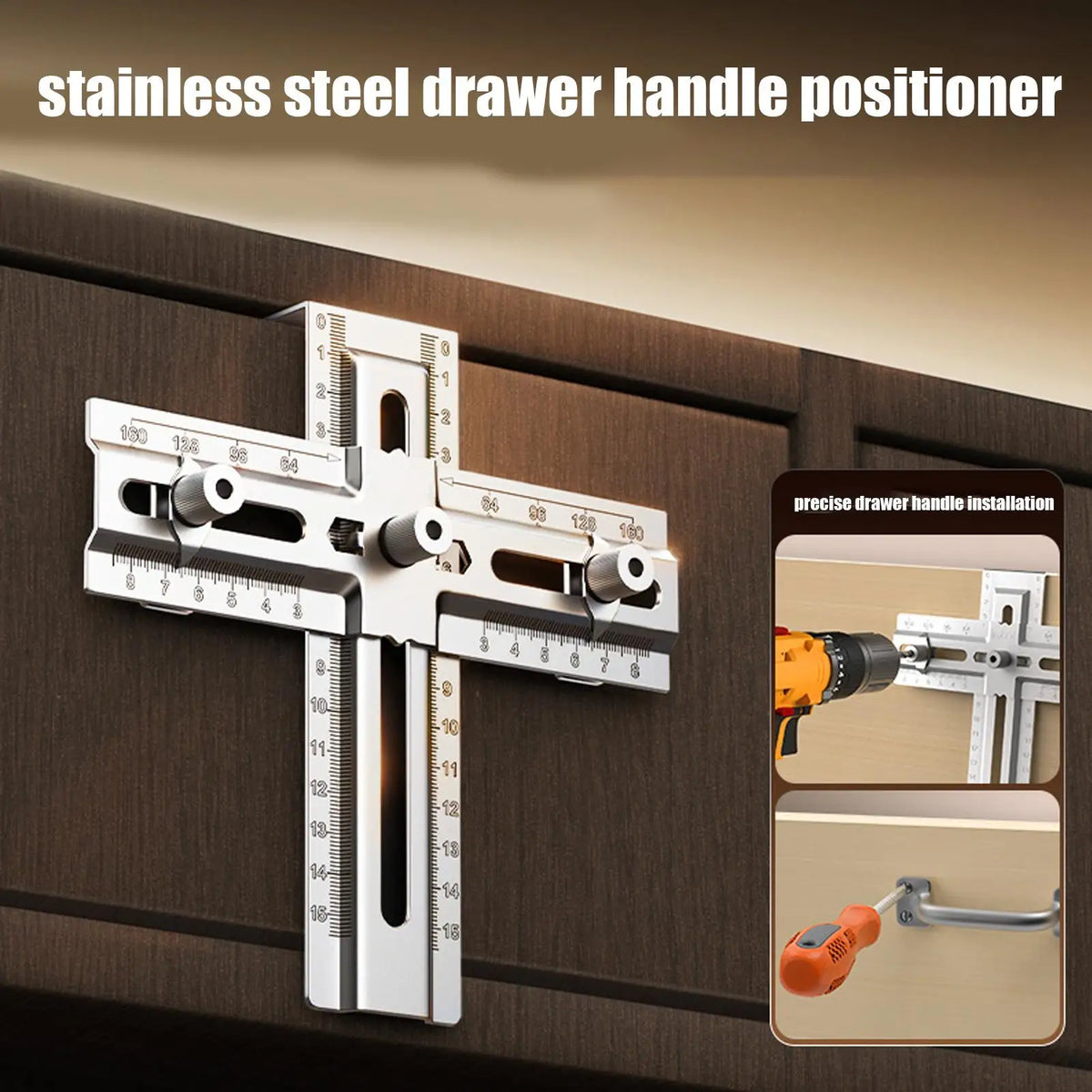 Cabinet Handle Jig – Stainless Steel Drill Guide Template Drilling Jig Template Qme China Mainland