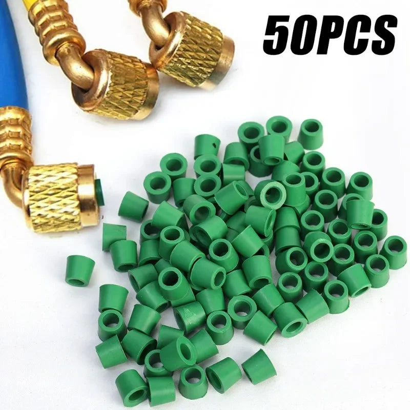 AC Manifold 1/4" Charging Hose Valve Gasket O-Ring Kit AC Seal Repair Kit Qme