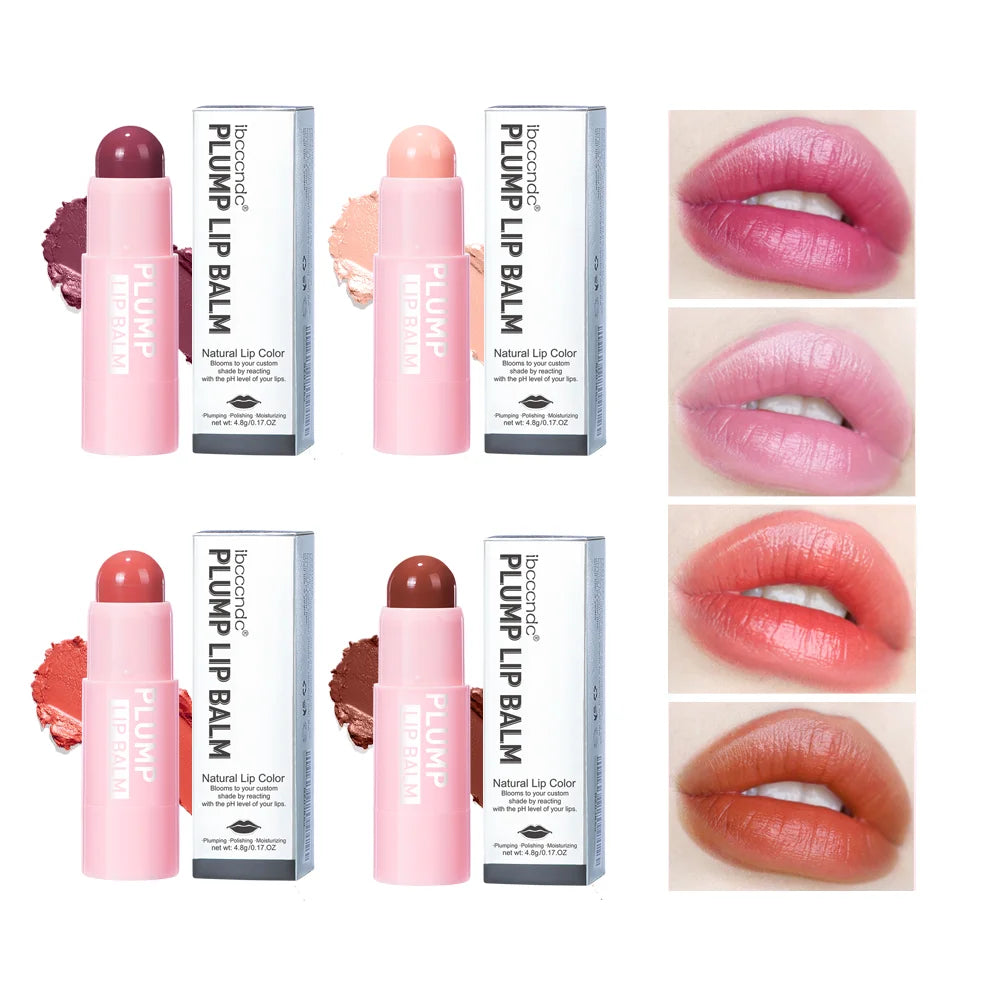 Tinted Plumping Lip Balm with Peptide – 4 Colors Tinted Lip Balm Qst