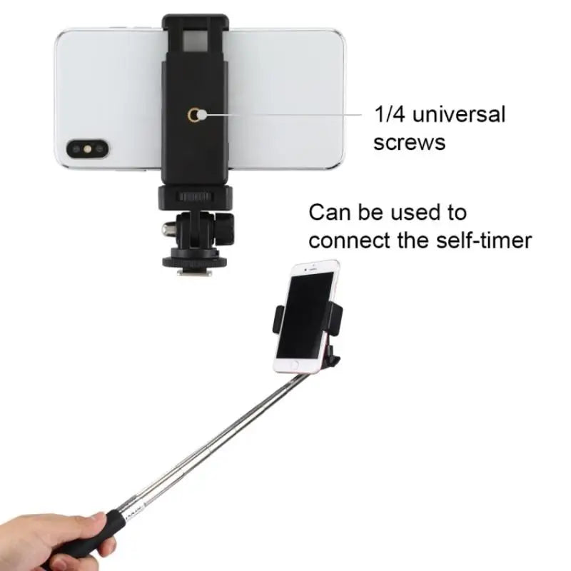 Flexible Phone Mount Camera Hot Shoe Tripod Adapter Clip Camera Phone Mount Qme