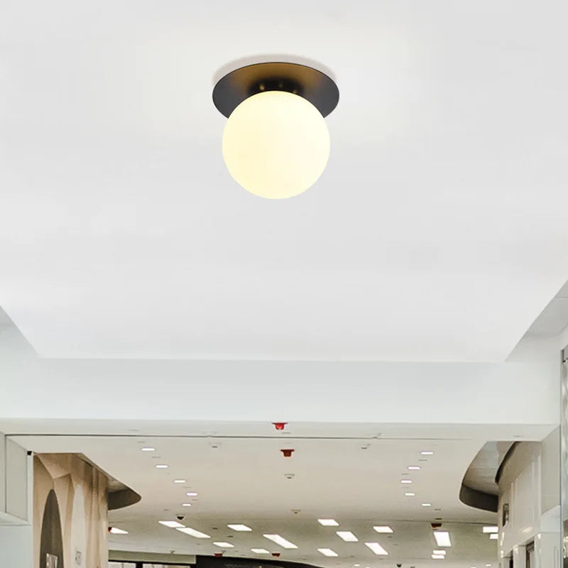 Nordic LED Ceiling Light – Industrial Metal Fixture, 2 Colors LED Ceiling Light Qme