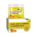 Turmeric & Kojic Acid Exfoliating Cleansing Pads – 50 Pcs Exfoliating Cleansing Pads Qme A