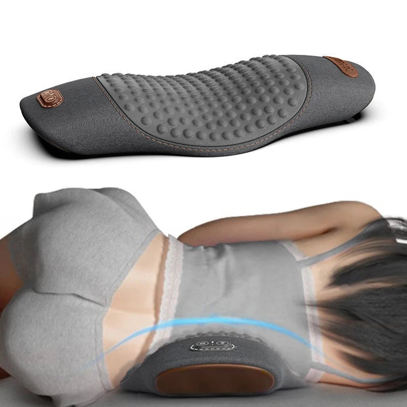 Electric Heated Vibrating Lumbar Support Massage Pillow Lumbar Massage Pillow Qst
