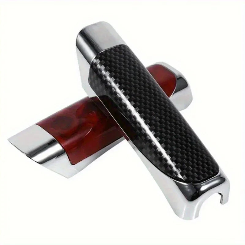Universal Car Handbrake Cover – Wood & Carbon Fiber Style Handbrake Cover Qme