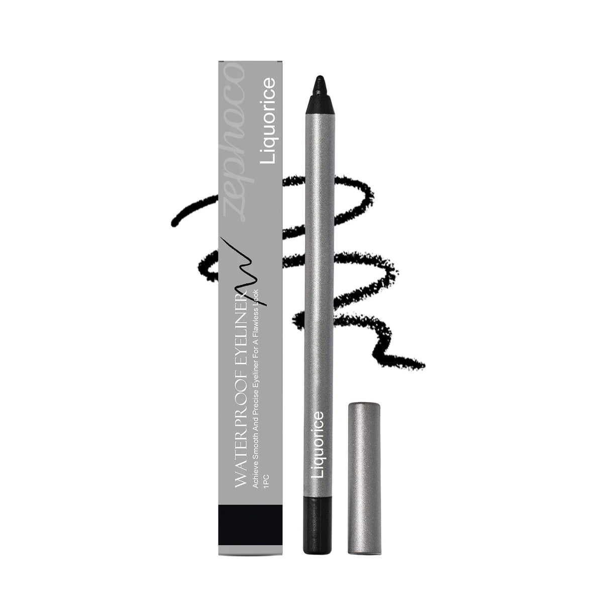 Zephoco Waterproof Gel Eyeliner Pencil – Smudge-Proof Gel Eyeliner Pencil Qst Liquorice