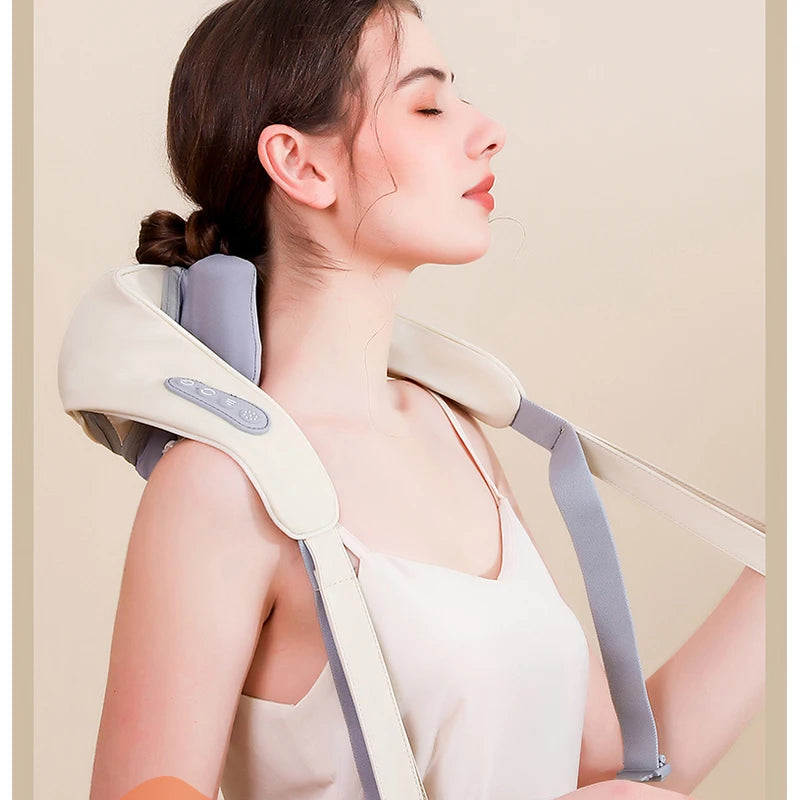 Shiatsu Neck & Shoulder Massager with LED Red Light | PAQIN Neck Shoulder Massager Qst