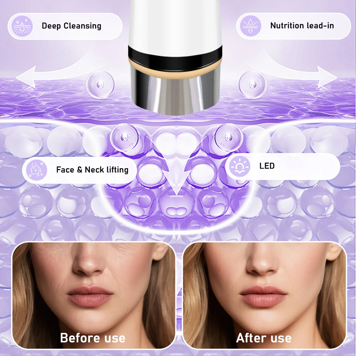 VIMYSHOW 4-Mode Microcurrent Facial Massager & Firming Device Facial Massager Device Qst