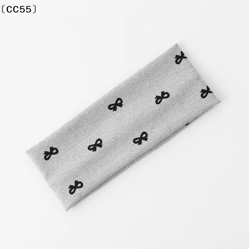 Retro Y2K Bow Wide Headband – Stretch Women's Hair Accessory Wide Bow Headband Qst