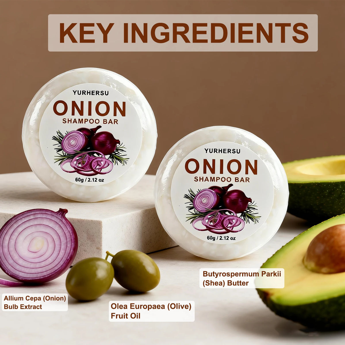 Vegan Onion Shampoo Bar – Oil Control & Scalp Nourishing Solid Shampoo Bar Qst