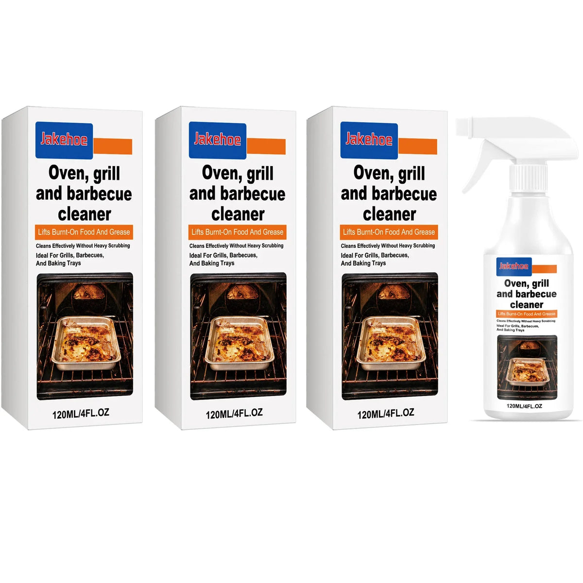 Oven & Grill Cleaning Spray | Heavy-Duty Degreaser, 3 Scents Kitchen Cleaning Spray Qme 3 x 120ML Boxed