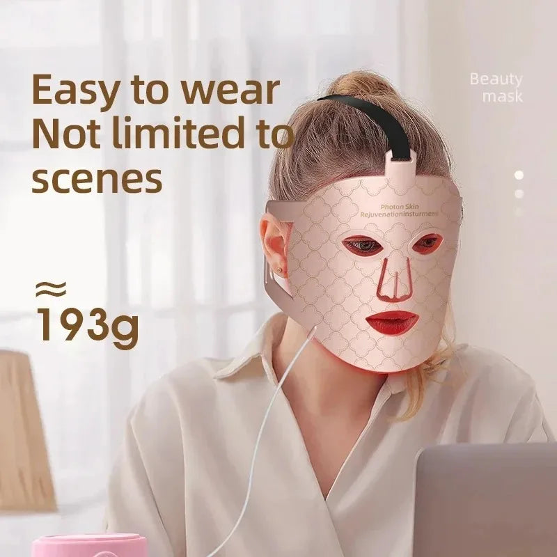 Vilnason 8-Color LED Face Mask – 850nm NIR Photon Skin Rejuvenation LED Face Mask Qst
