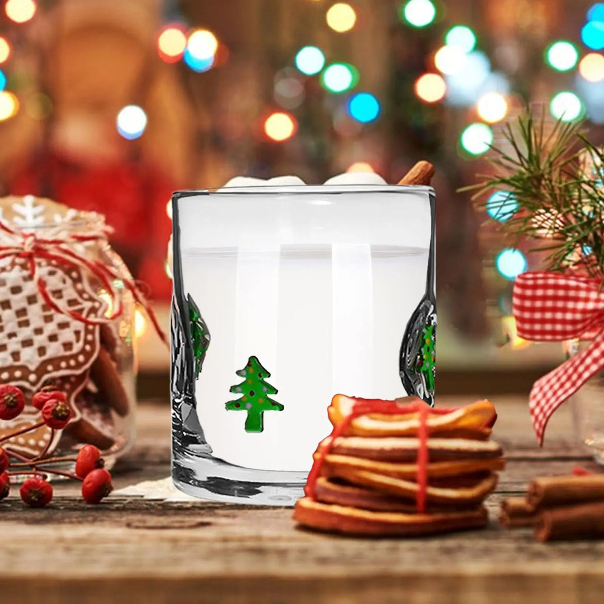 Christmas Crystal Glass Coffee Cup – Reusable 401-500ml Drinkware Crystal Glass Cup Qme