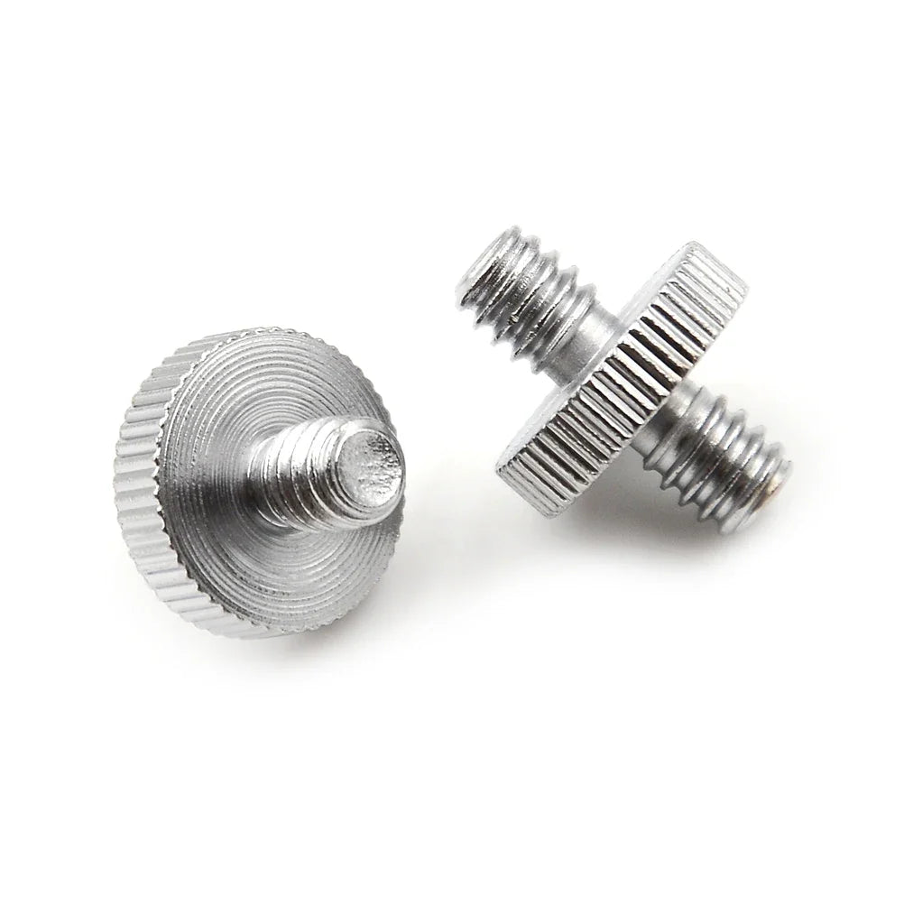 1/4"-20 Male Double-Head Threaded Screw Adapter 2-Pack Threaded Screw Adapter Qme