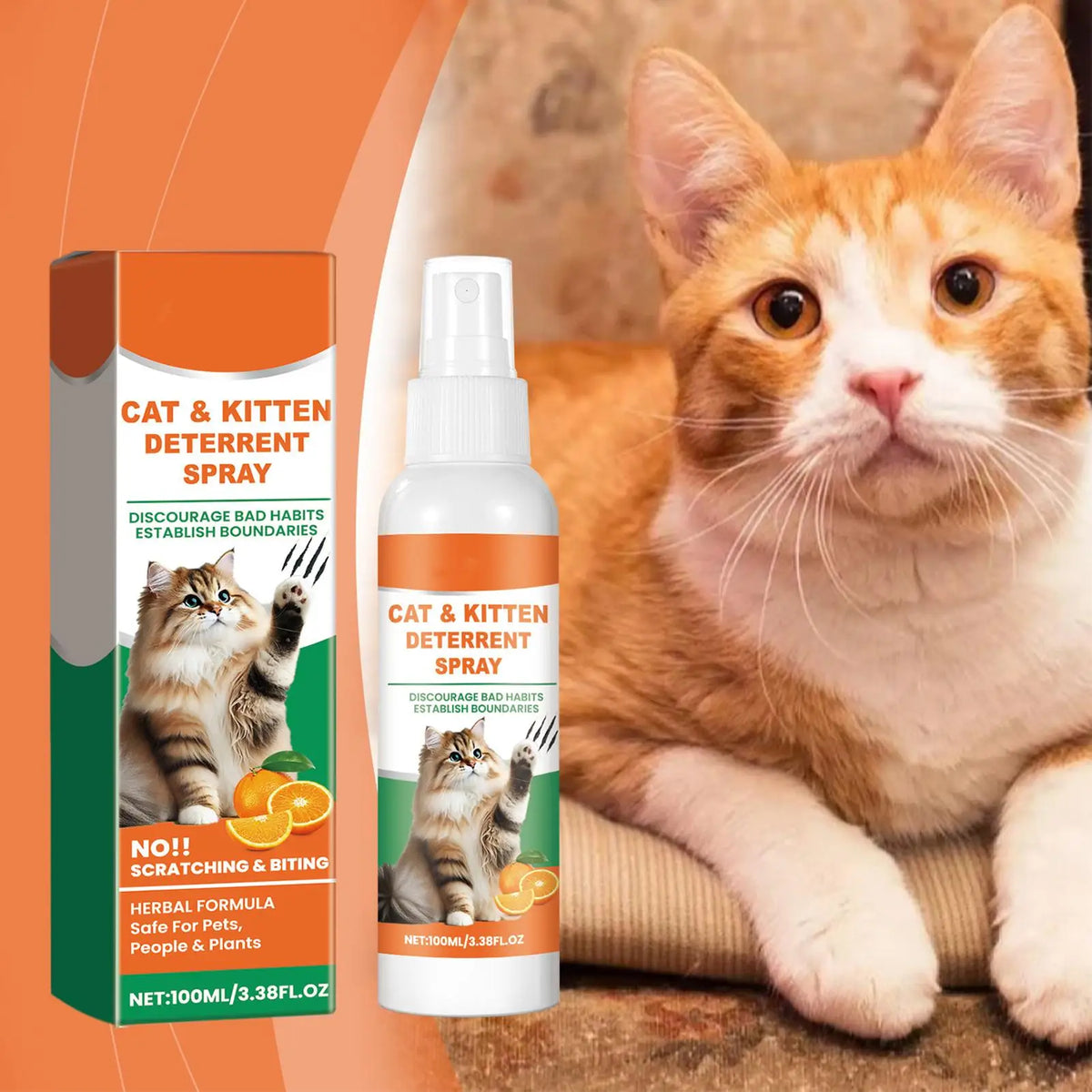 Cat No Scratch Spray – Natural Furniture Protector 100ml Cat Training Spray Qme