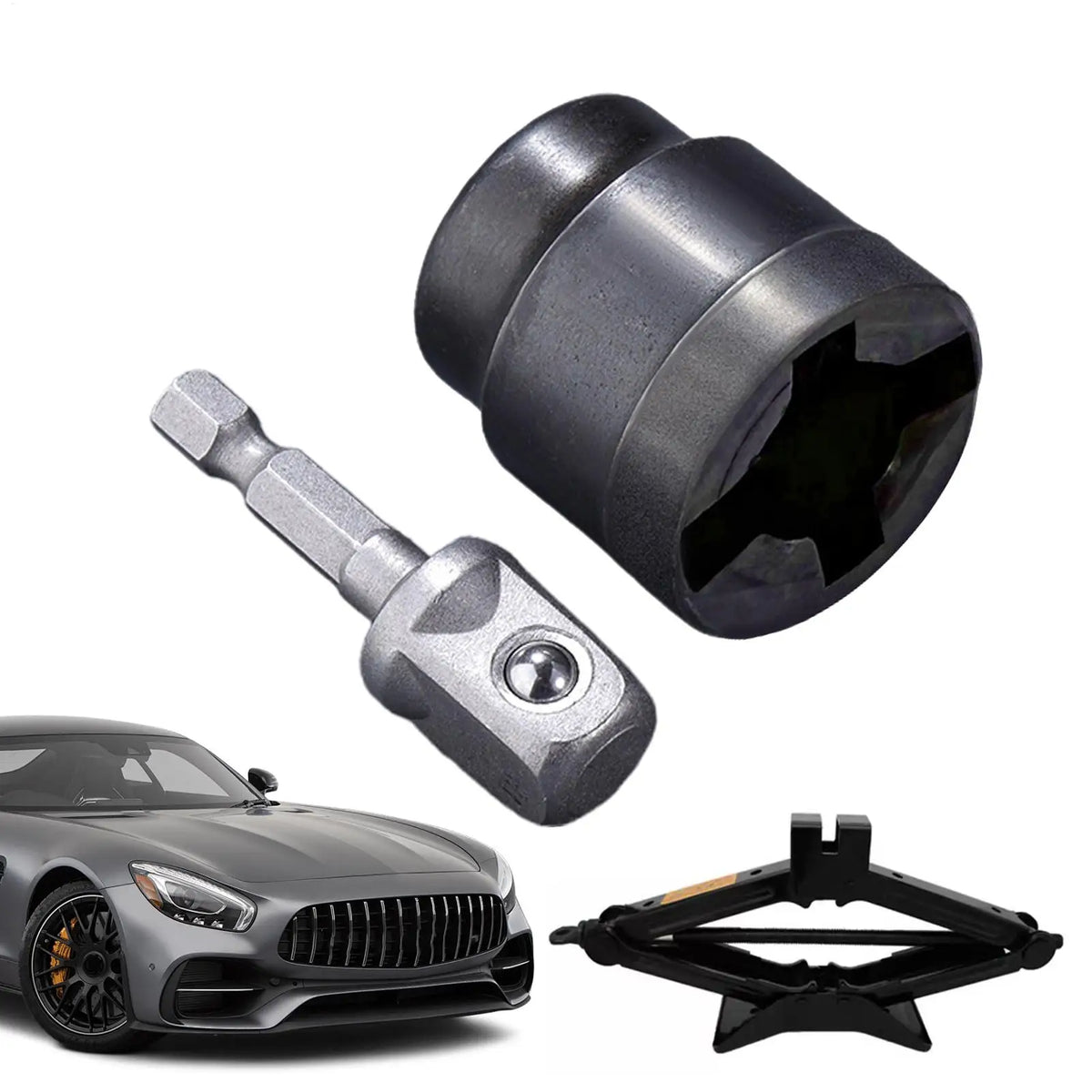 Scissor Jack Drill Adapter – RV Stabilizer Socket Tool Jack Drill Adapter Qme