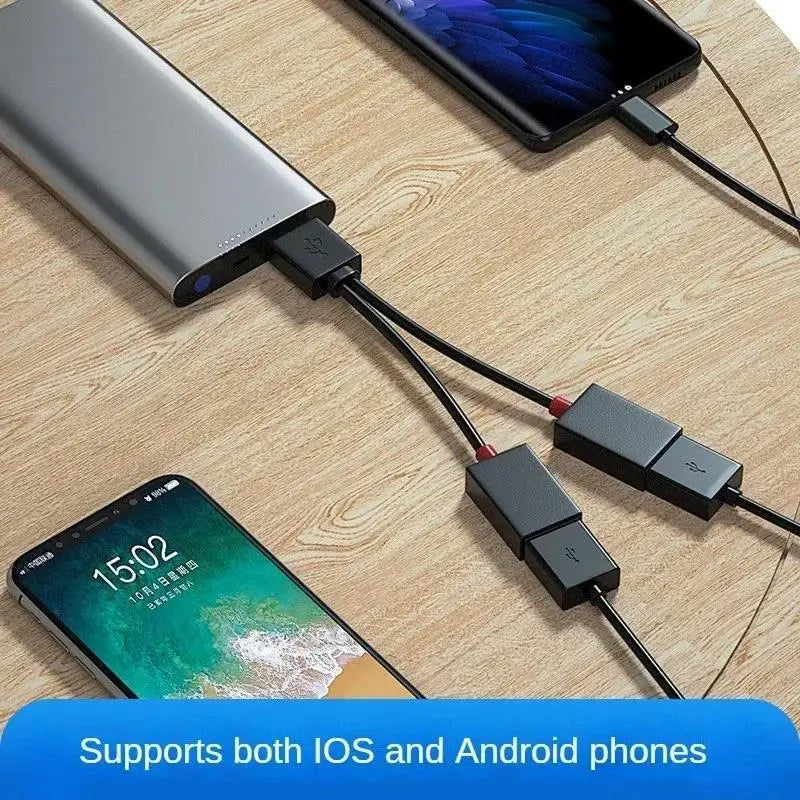 USB Car Splitter Hub Dual Port Multifunction Charging Adapter USB Charging Adapter Qme
